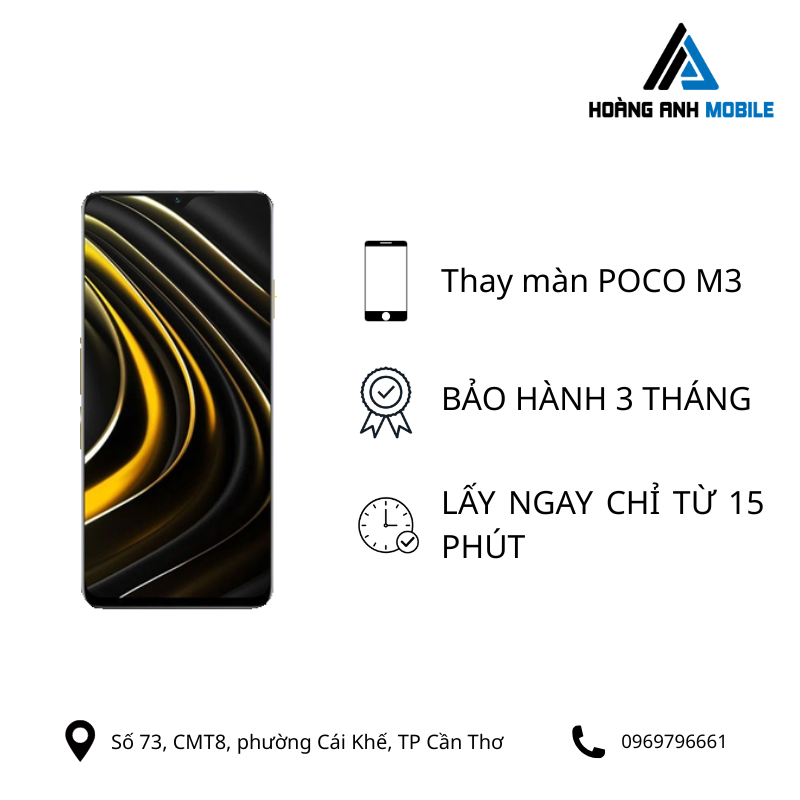Thay màn hình Poco M3