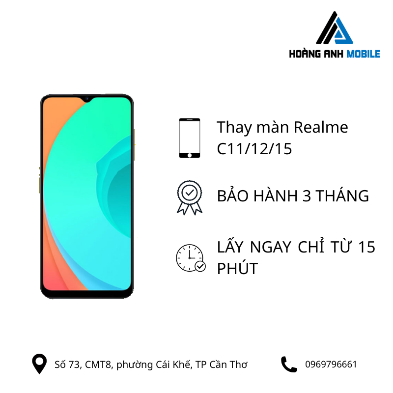 Thay màn hình Realme C11/12/15
