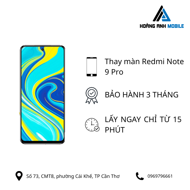 Thay màn hình Redmi Note 9 Pro