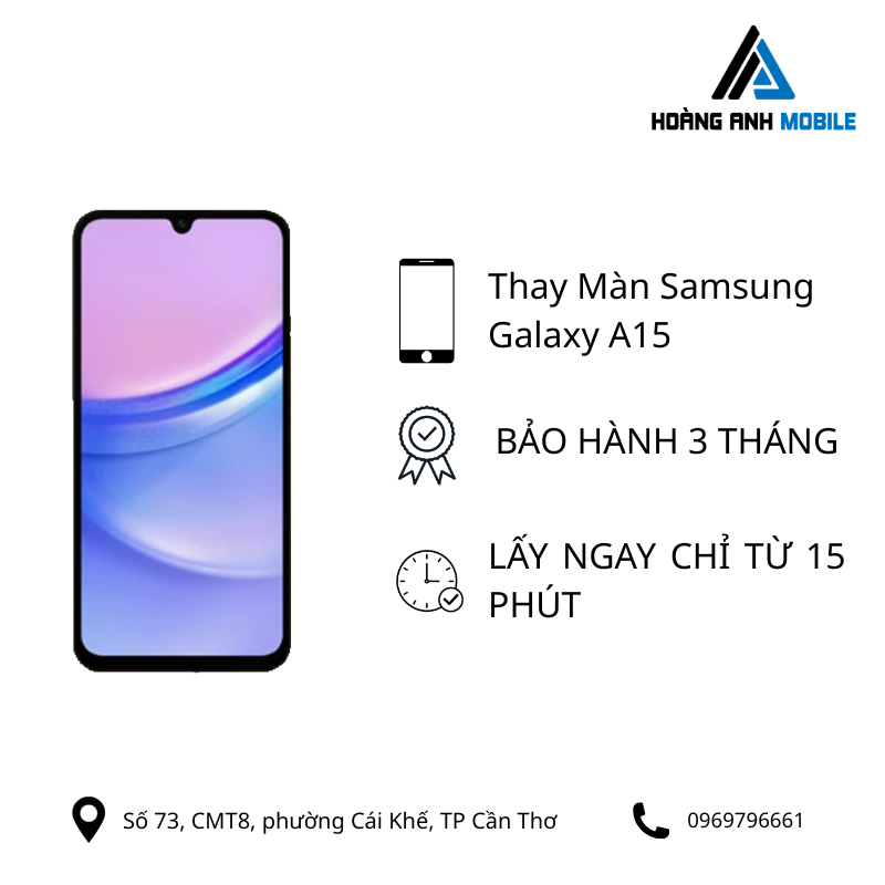Thay màn hình Samsung Galaxy A15