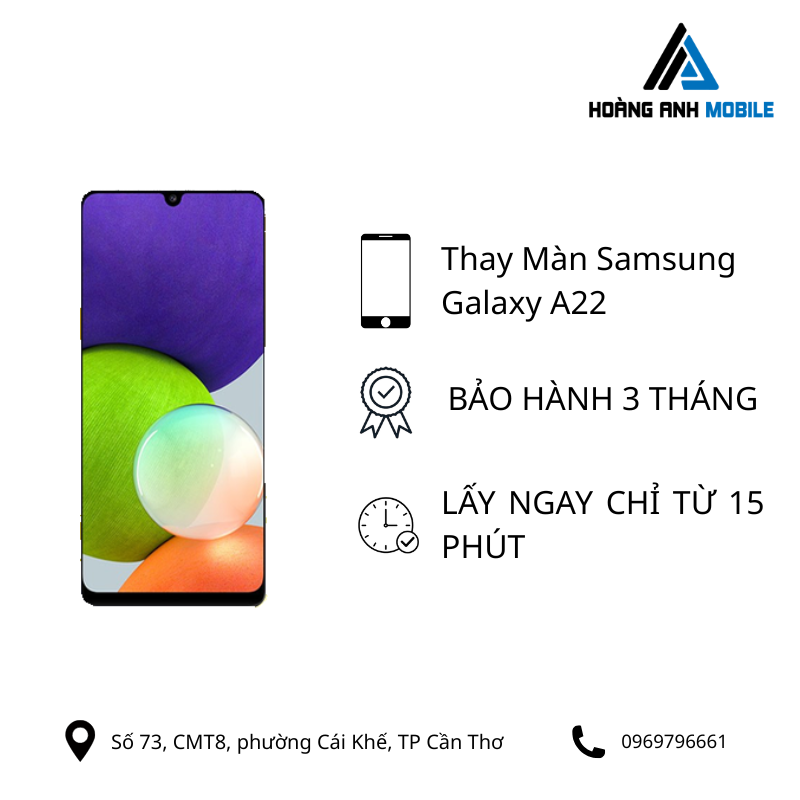 Thay màn hình Samsung Galaxy A22