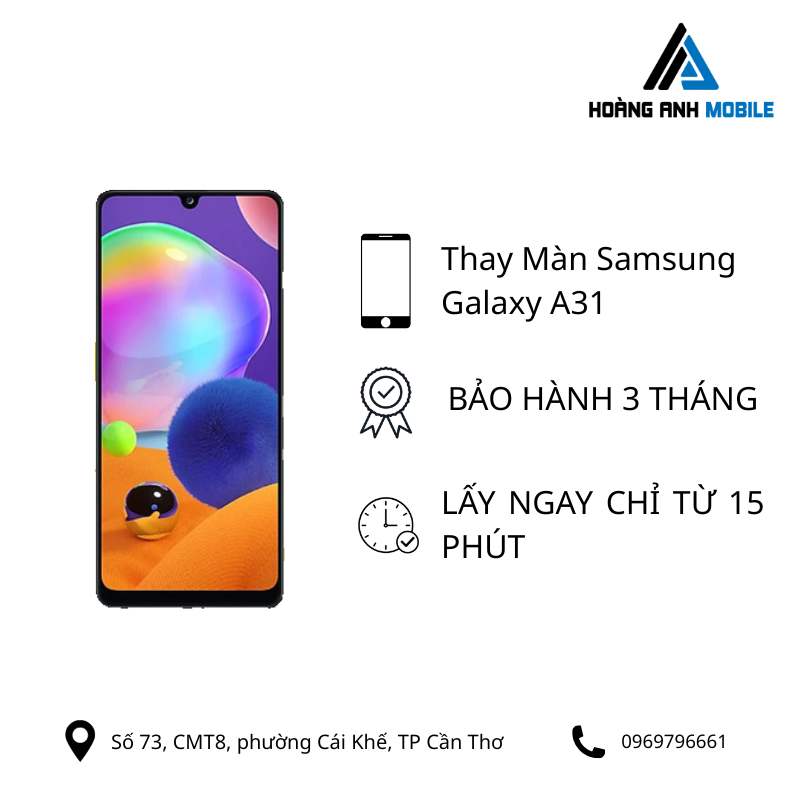 Thay màn hình Samsung Galaxy A31