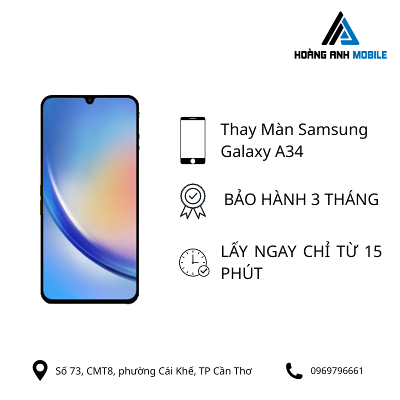 Thay màn hình Samsung Galaxy A34