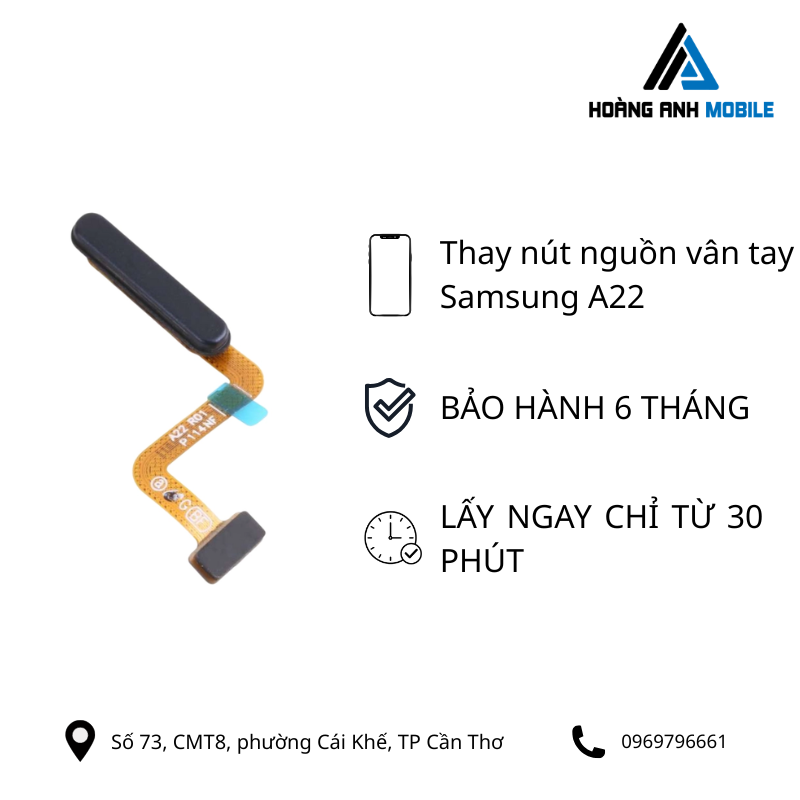 Thay nút nguồn vân tay Samsung A22