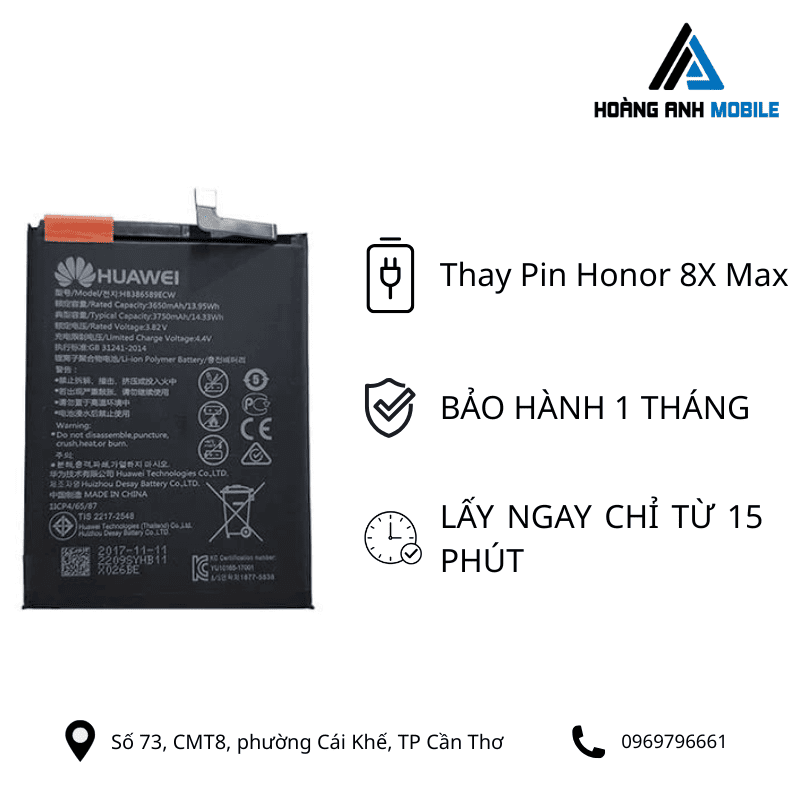 Thay Pin Honor 8X Max