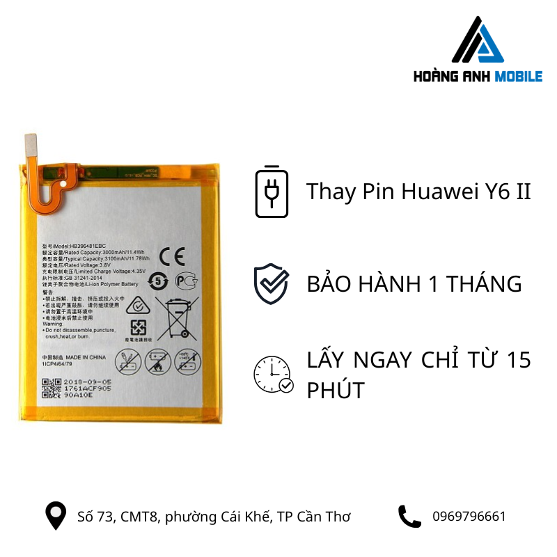 Thay Pin Huawei Y6 II