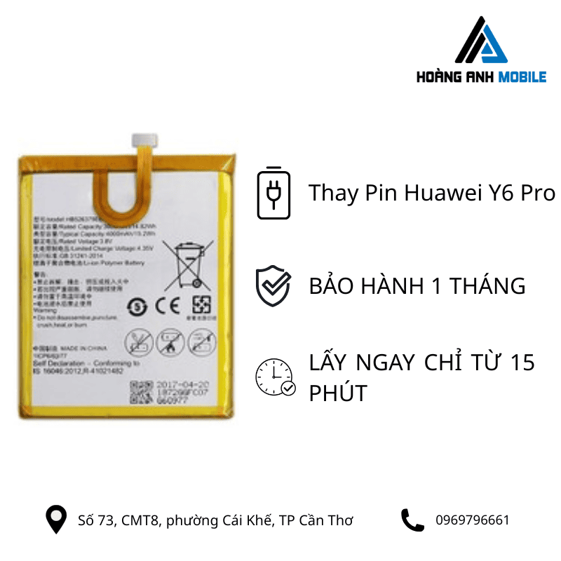 Thay Pin Huawei Y6 Pro