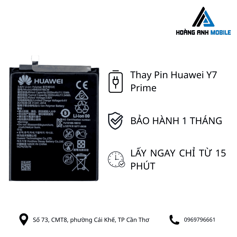 Thay Pin Huawei Y7 Prime