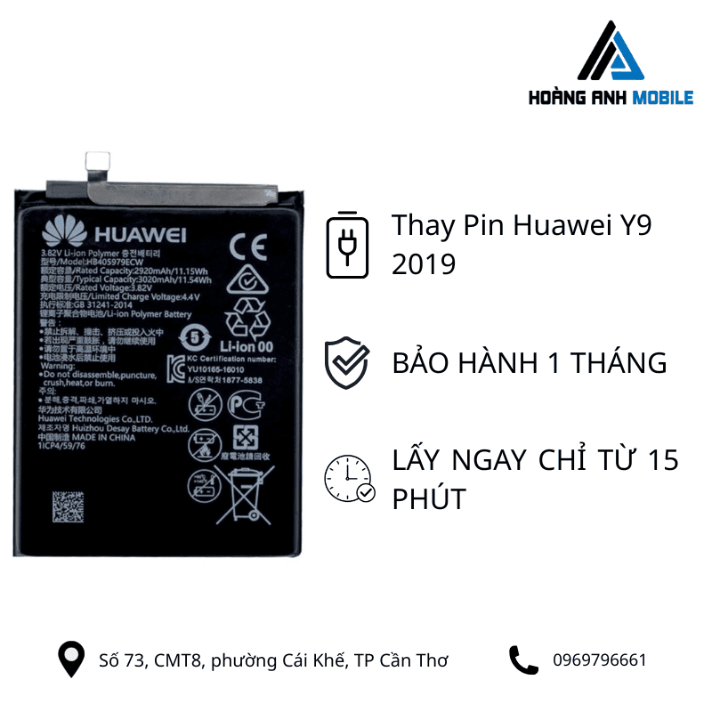 Thay Pin Huawei Y9 2019