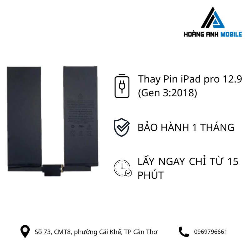 Thay Pin iPad pro 12.9 (Gen 3:2018)