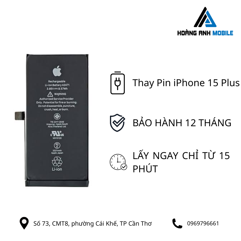 Thay pin iPhone 15 Plus