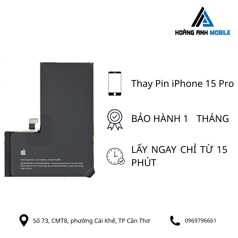 Thay pin iphone 15 Pro