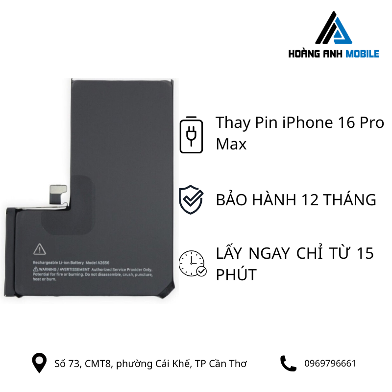 Thay pin iPhone 16 Pro Max