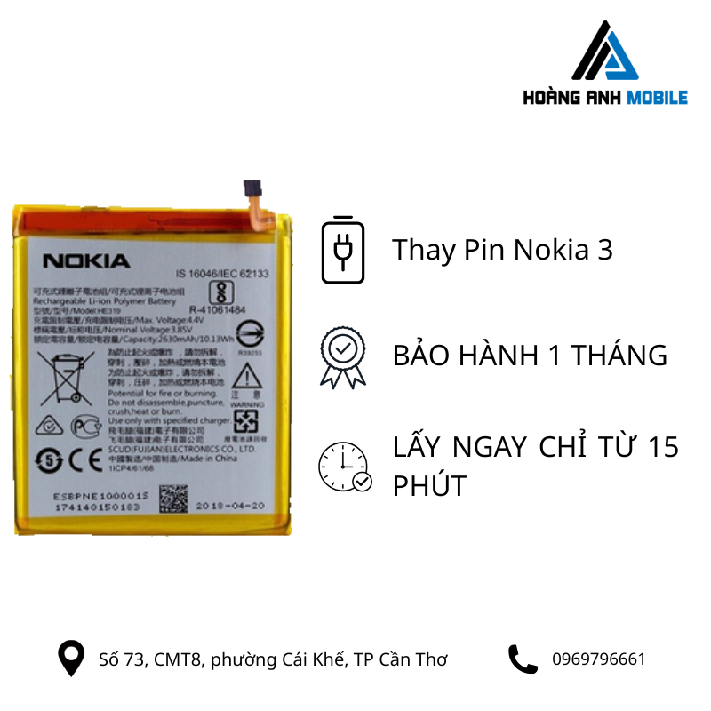 Thay Pin Nokia 3