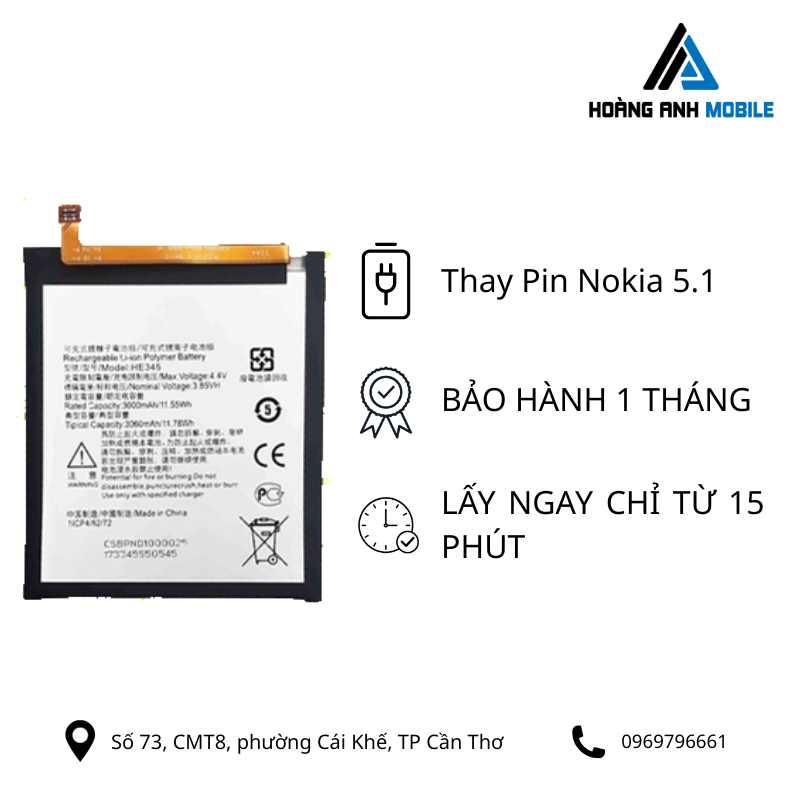 Thay Pin Nokia 5.1