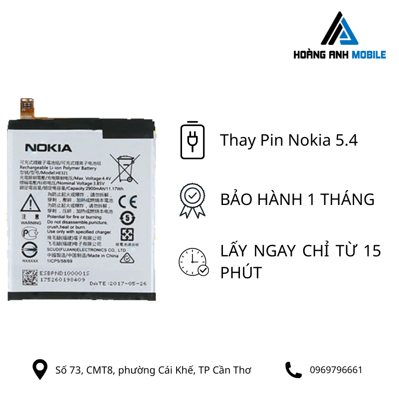 Thay Pin Nokia 5.4