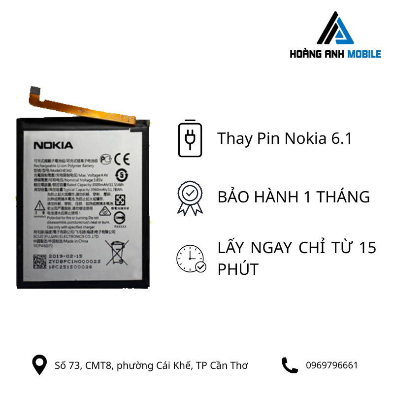 Thay Pin Nokia 6.1