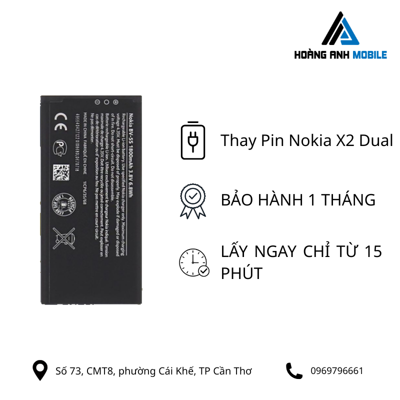 Thay Pin Nokia X2 Dual