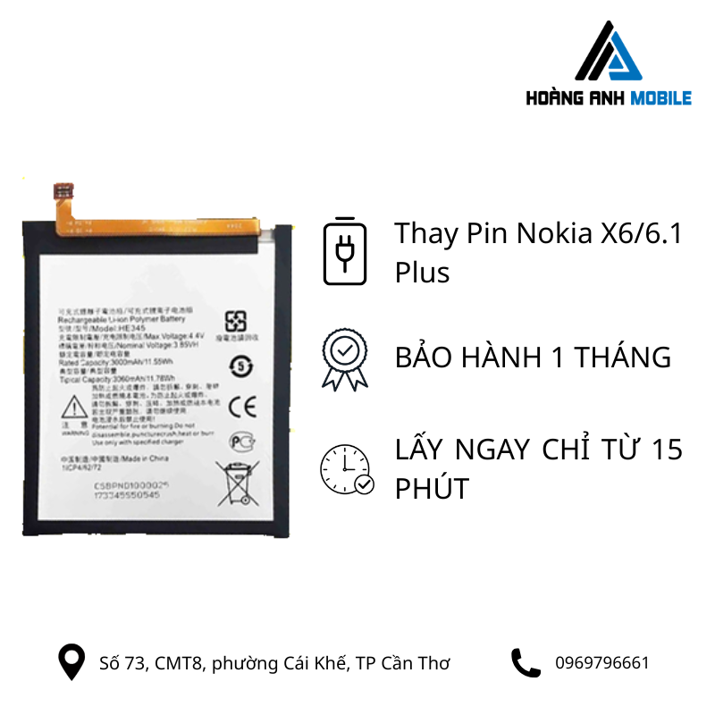 Thay Pin Nokia 6.1 Plus