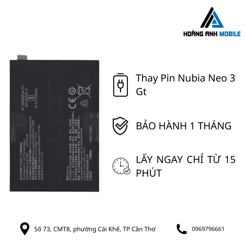 Thay Pin Nubia Neo 3 Gt
