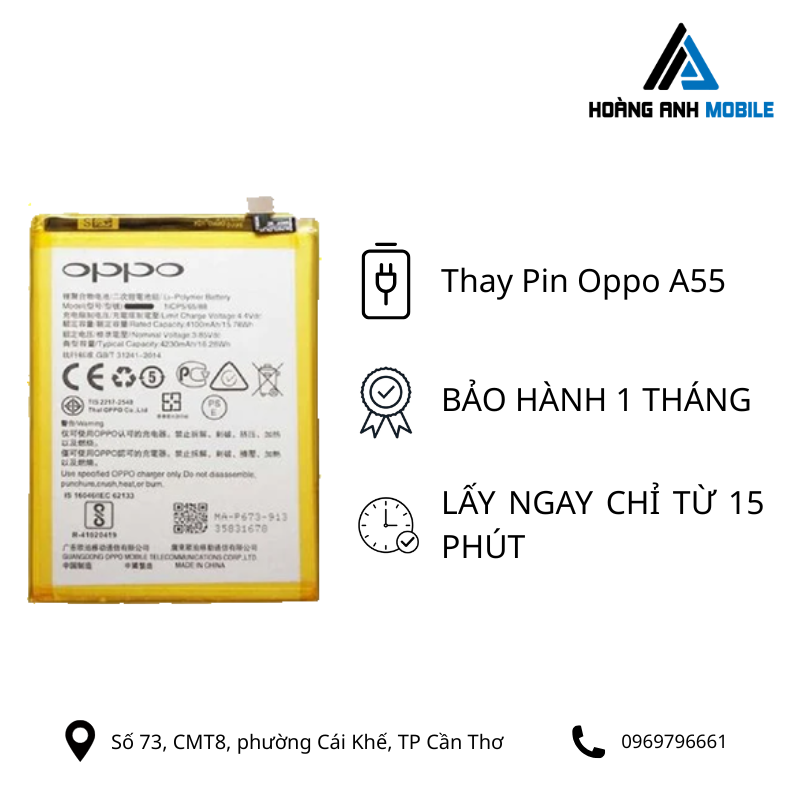 Thay Pin Oppo A55