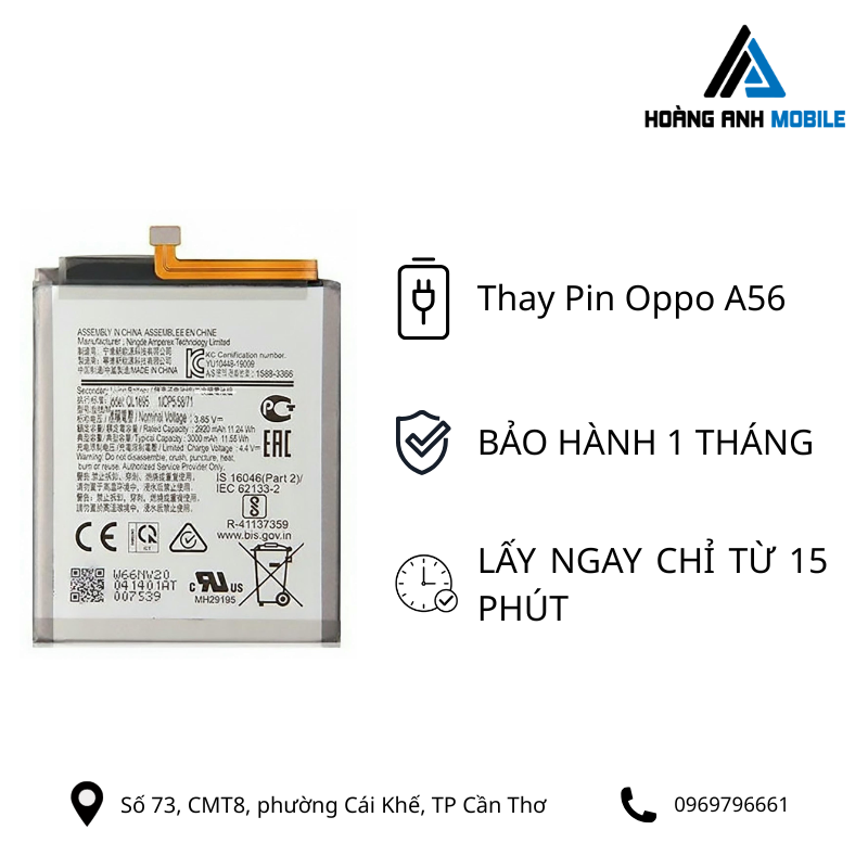 Thay Pin Oppo A56