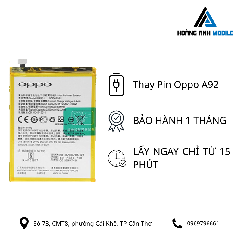 Thay Pin Oppo A92