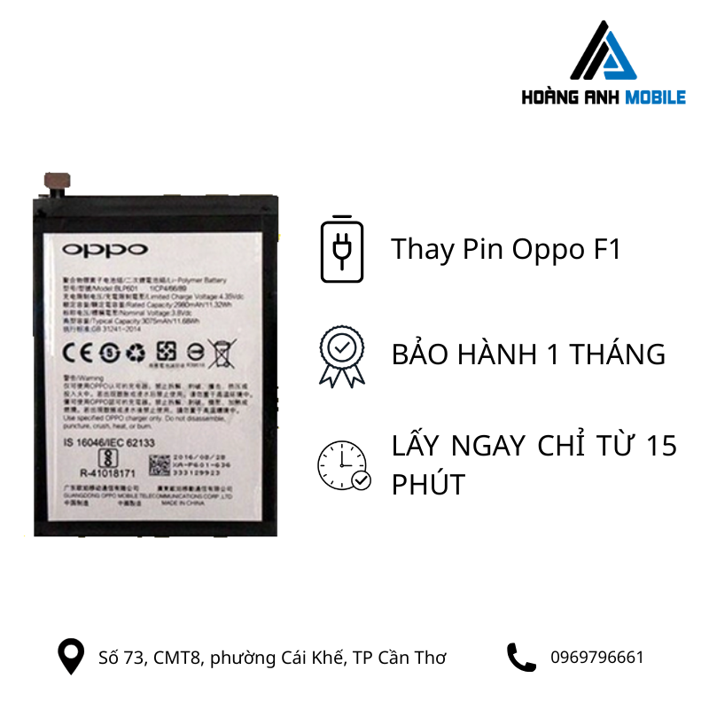 Thay Pin Oppo F1
