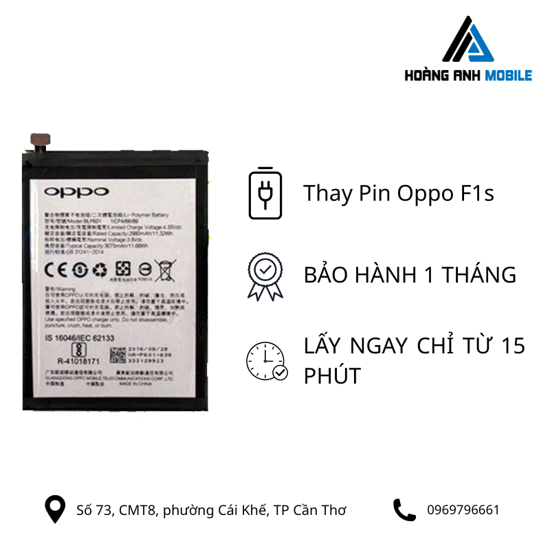 Thay Pin Oppo F1s