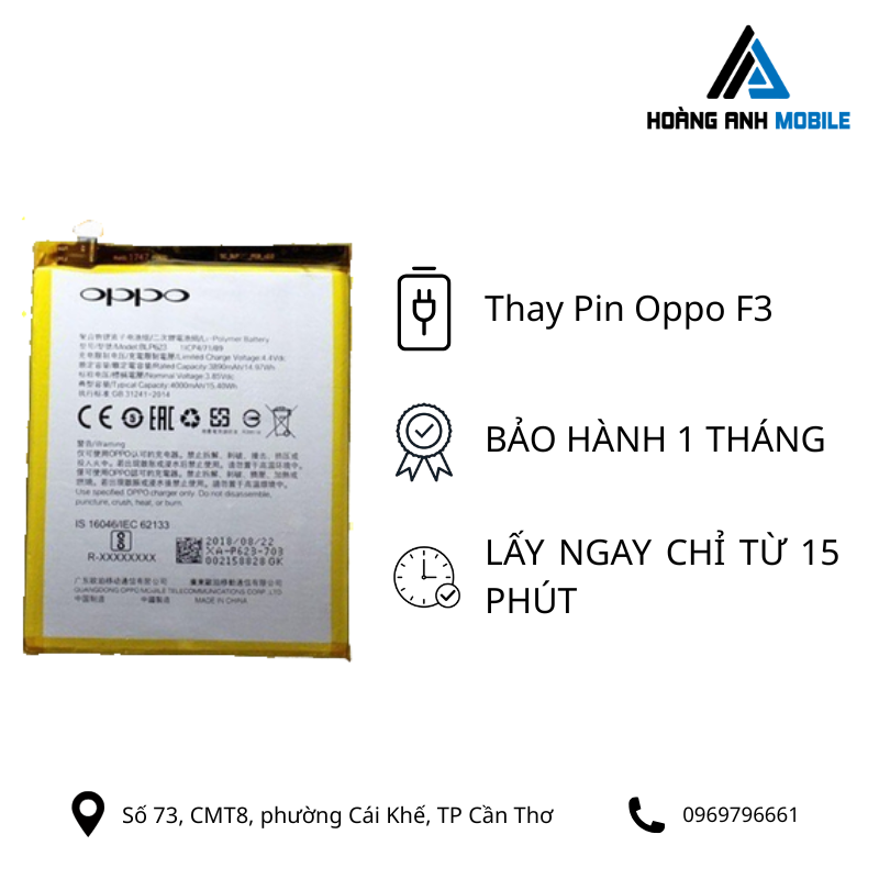 Thay Pin Oppo F3