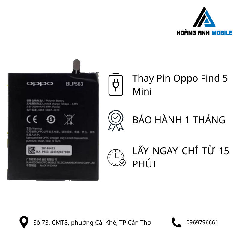 Thay Pin Oppo Find 5 Mini