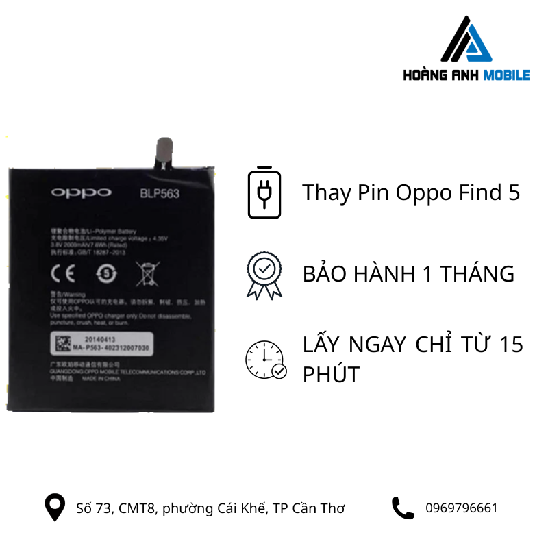 Thay Pin Oppo Find 5