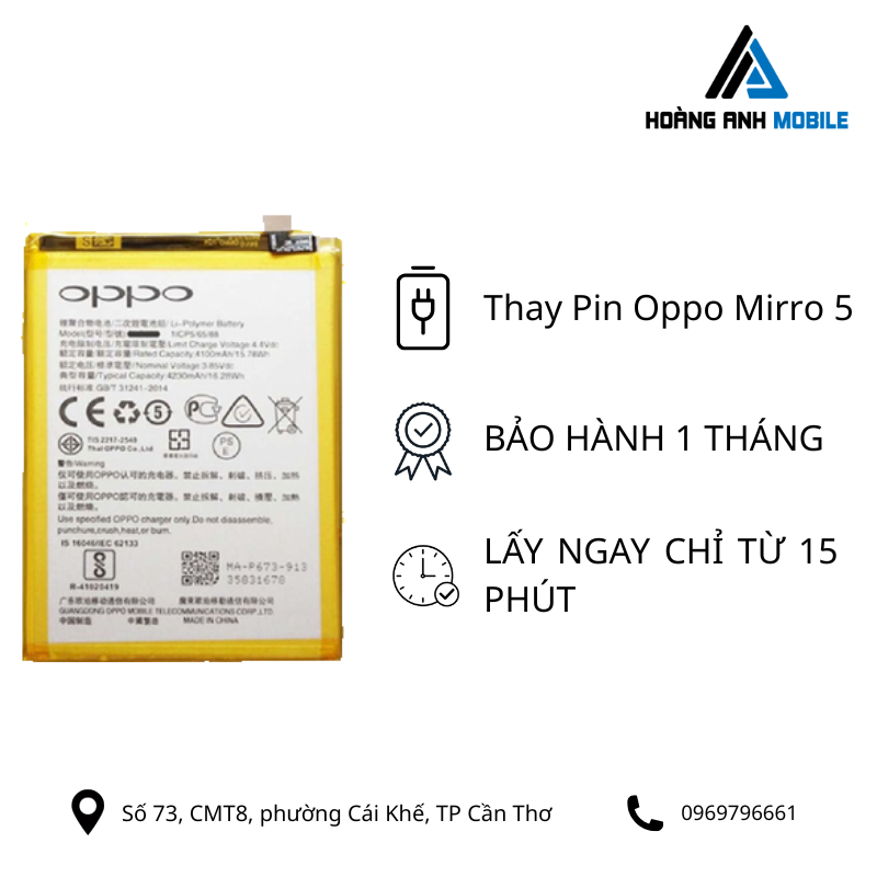 Thay Pin Oppo Mirror 5