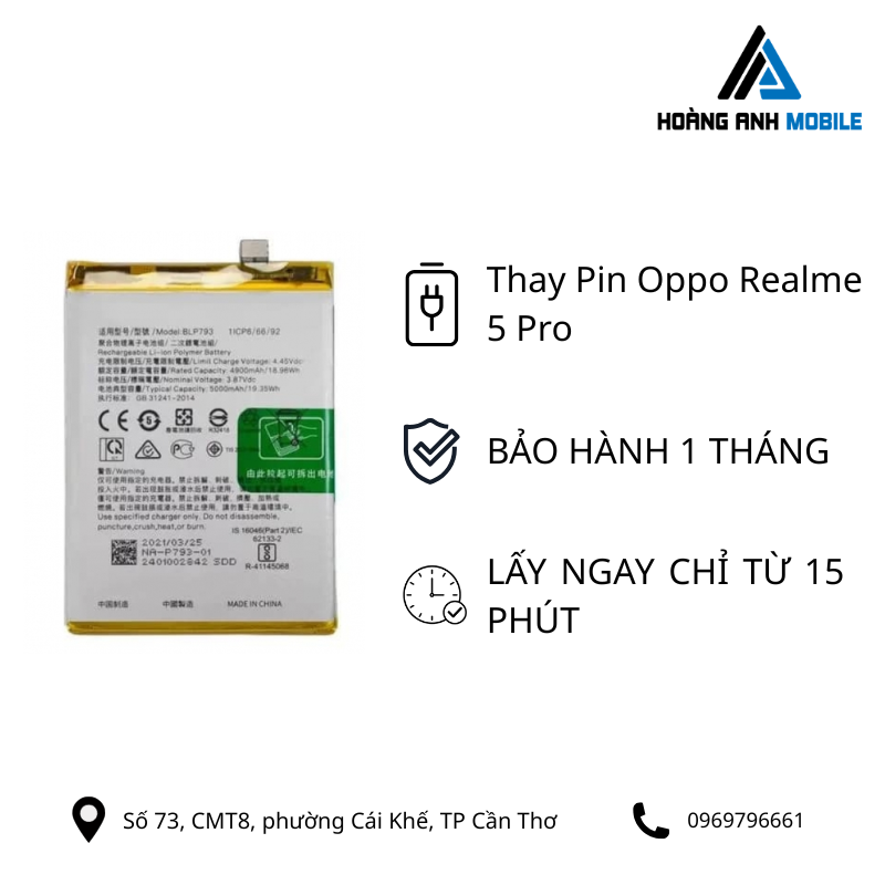 Thay Pin Realme 5 Pro