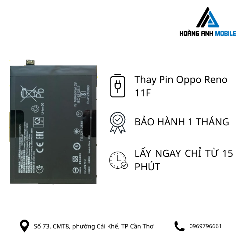 Thay pin Oppo Reno 11F