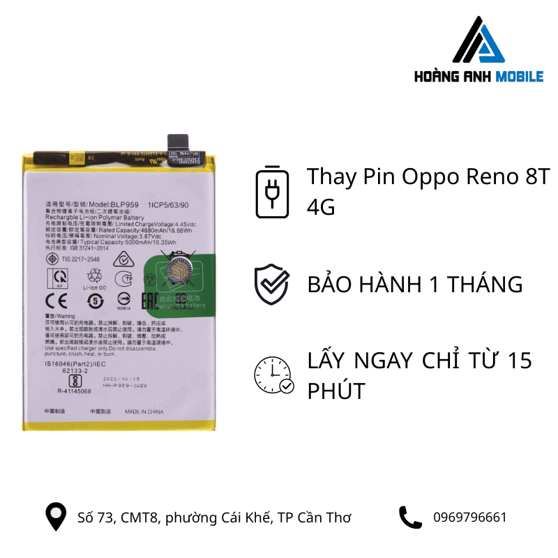 Thay Pin Oppo Reno 8T 4G