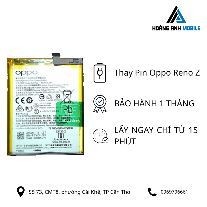Thay pin Oppo Reno Z
