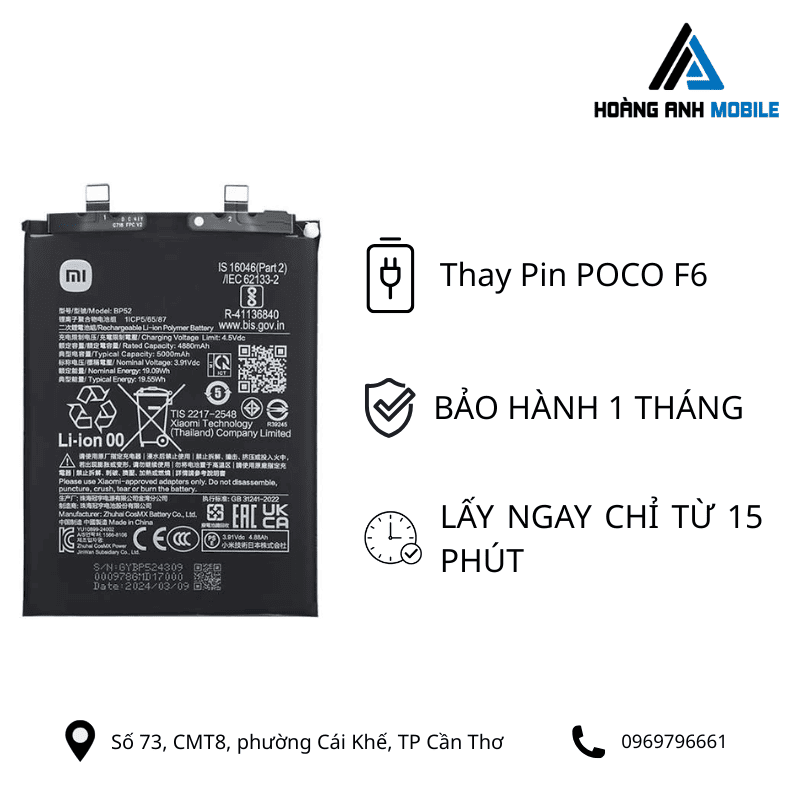 Thay Pin POCO F6