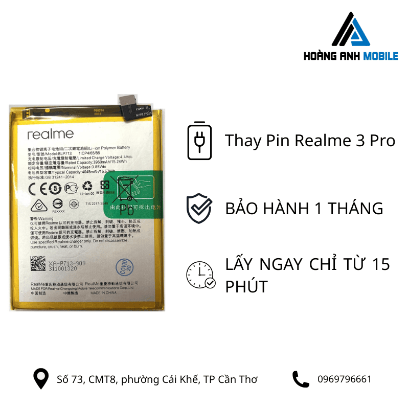 Thay pin Realme 3 Pro