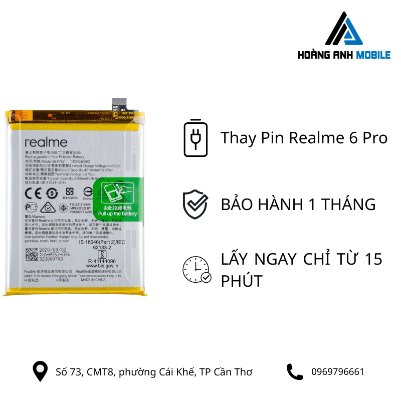Thay Pin Realme 6 Pro
