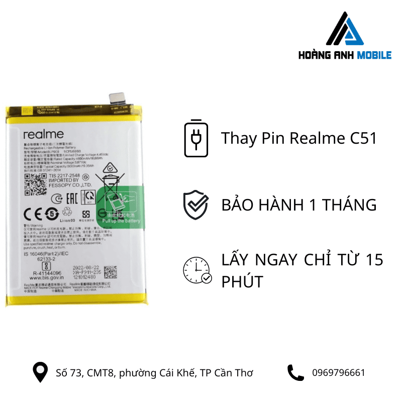 Thay Pin Realme C51