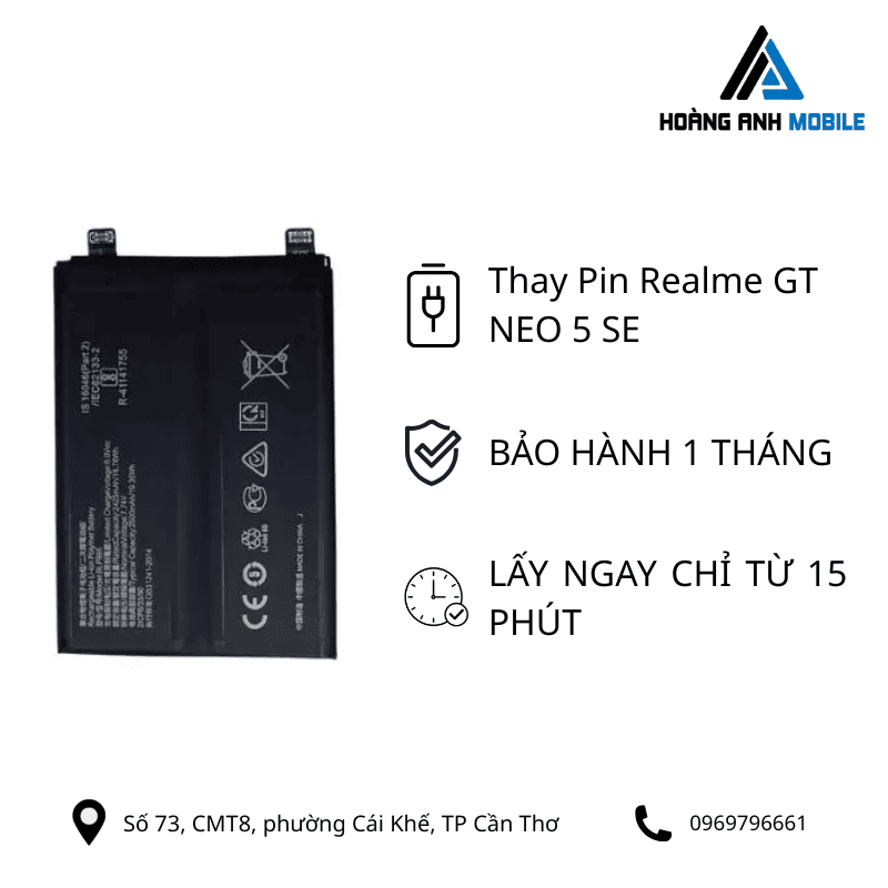 Thay pin Realme GT  Neo 5 SE