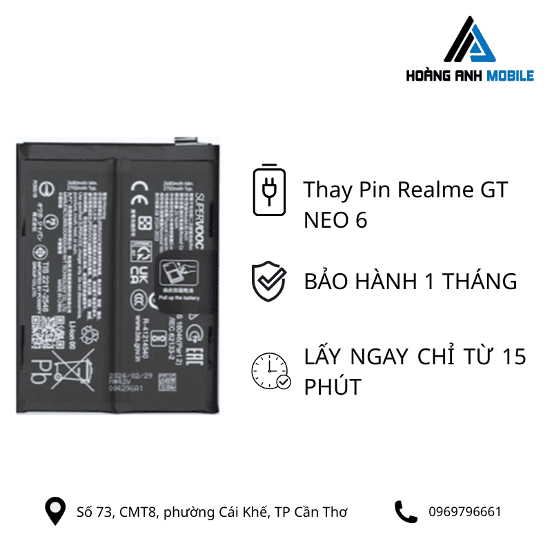 Thay Pin Realme GT NEO 6