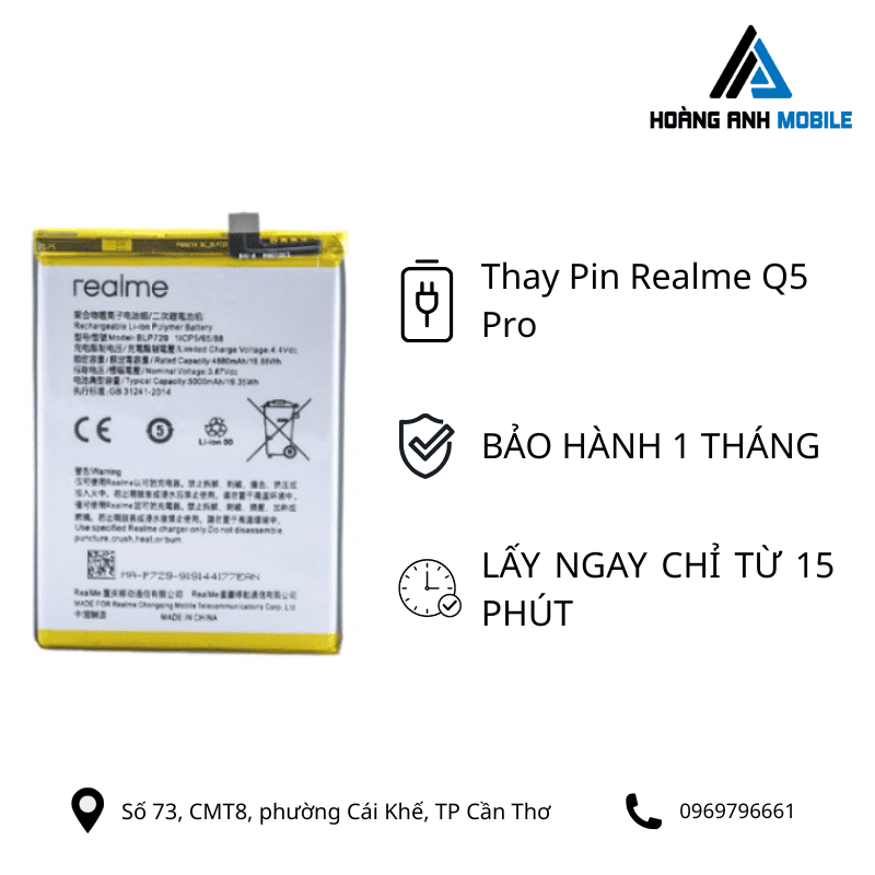 Thay pin Realme Q5 Pro