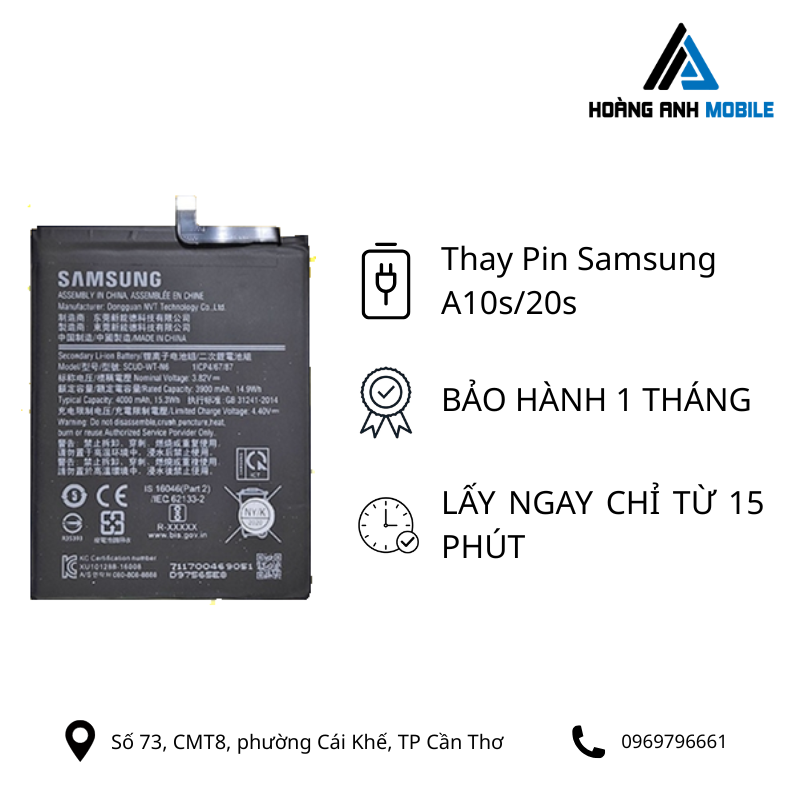 Thay Pin Samsung A10s/20s