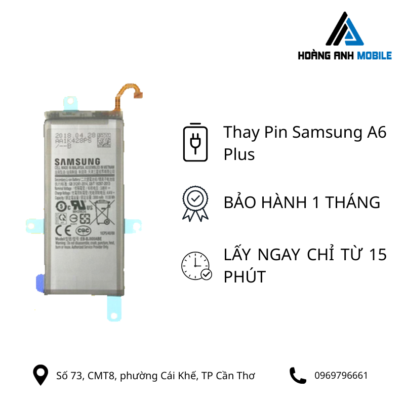 Thay Pin Samsung A6 Plus