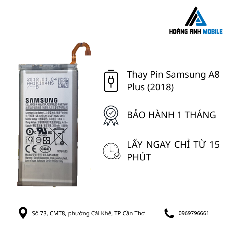 Thay Pin Samsung A8 Plus (2018)