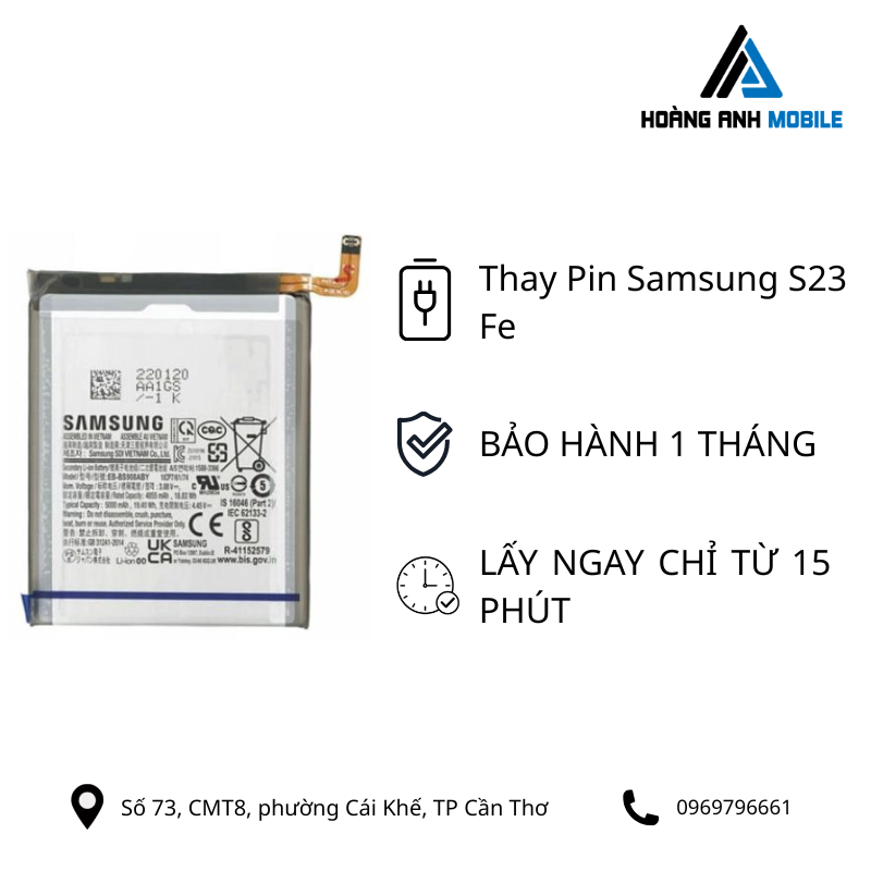 Thay Pin Samsung S23 Fe