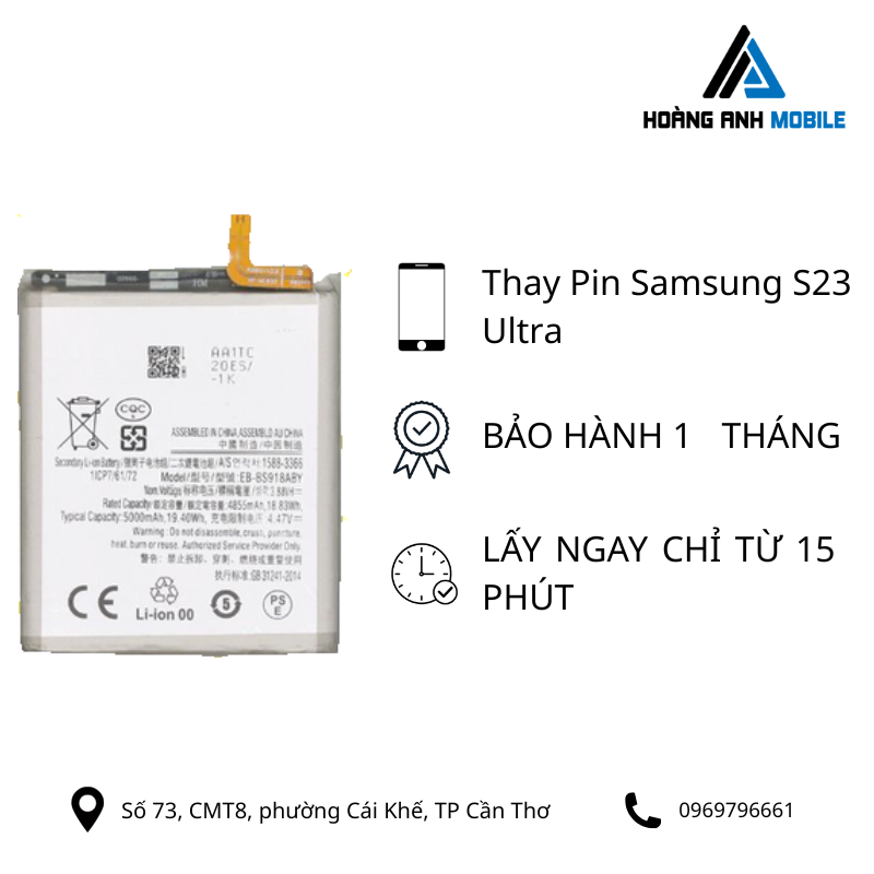 Thay pin Samsung S23 Ultra