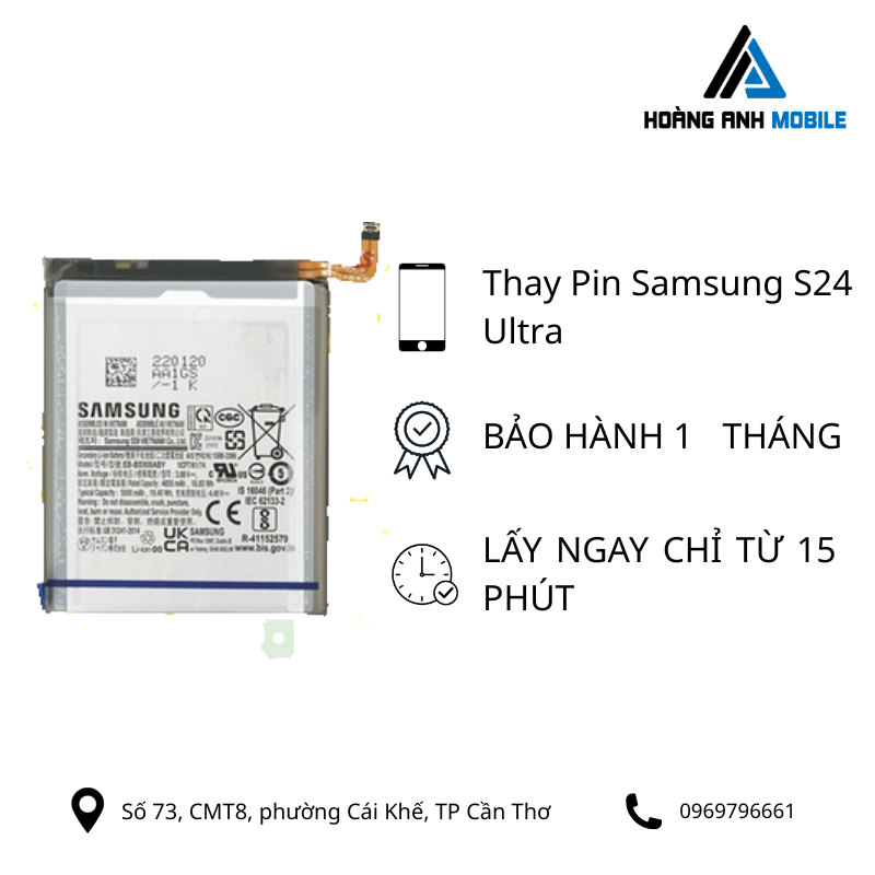 Thay pin Samsung S24 Ultra